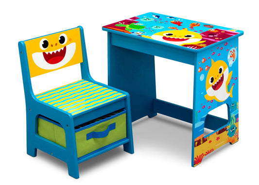 Baby Shark Wood Art Desk and Chair Set