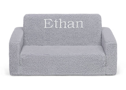 Personalized Cozee Flip-Out Sherpa 2-in-1 Convertible Sofa to Lounger for Kids