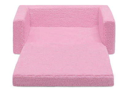Personalized Cozee Flip-Out Sherpa 2-in-1 Convertible Sofa to Lounger for Kids