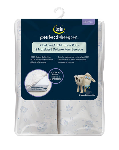 Deluxe Crib Mattress Pad - 2 Pack