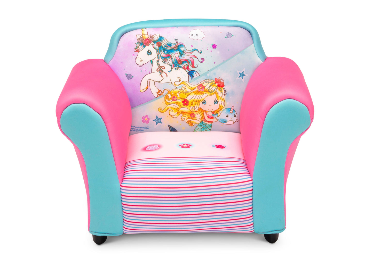 Precious Moments Upholstered Chair with Sculpted Plastic Frame
