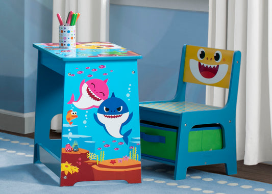Baby Shark Wood Art Desk and Chair Set