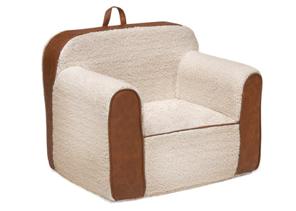 Cozee Sherpa and Faux Leather Chair for Kids