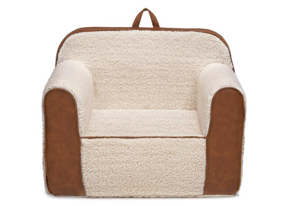 Cozee Sherpa and Faux Leather Chair for Kids