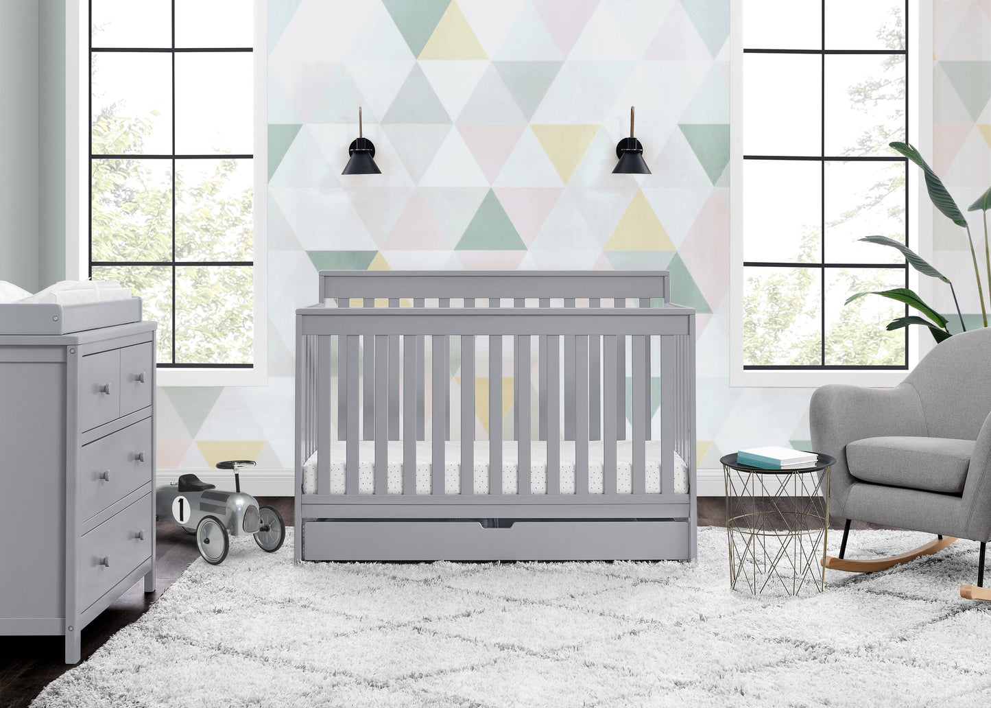 Mercer 6-in-1 Convertible Crib with Storage Trundle